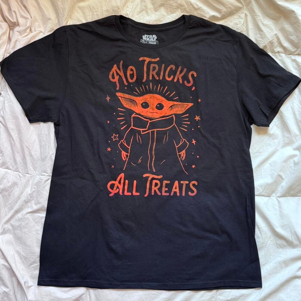 mad engine‎ star wars baby Yoda graphic t shirt sz XL grogu Halloween whimsical